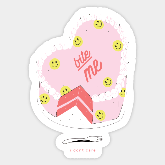 BITE ME Sticker by ScritchDesigns